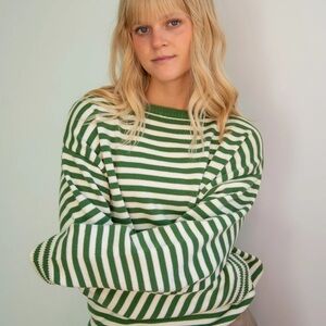 Sonderhaus cotton striped sweater XL